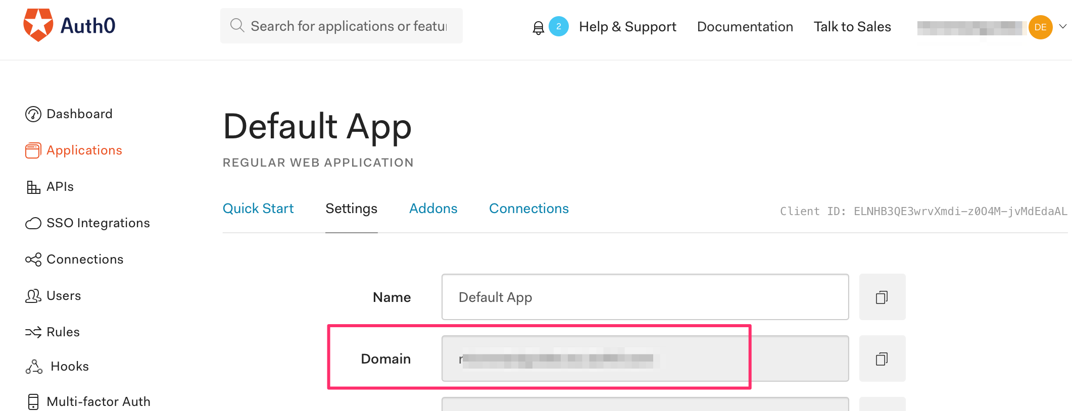 auth0 domain