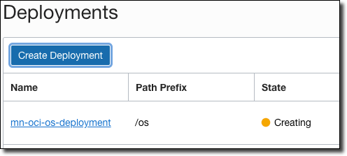 Deployment Creating