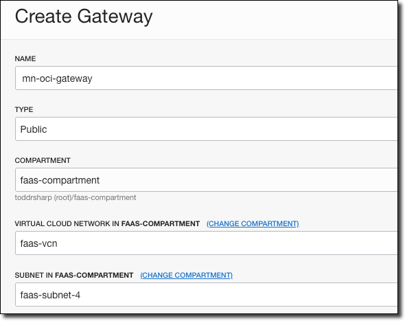 Create Gateway Button