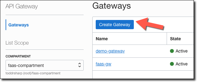 Create Gateway Button